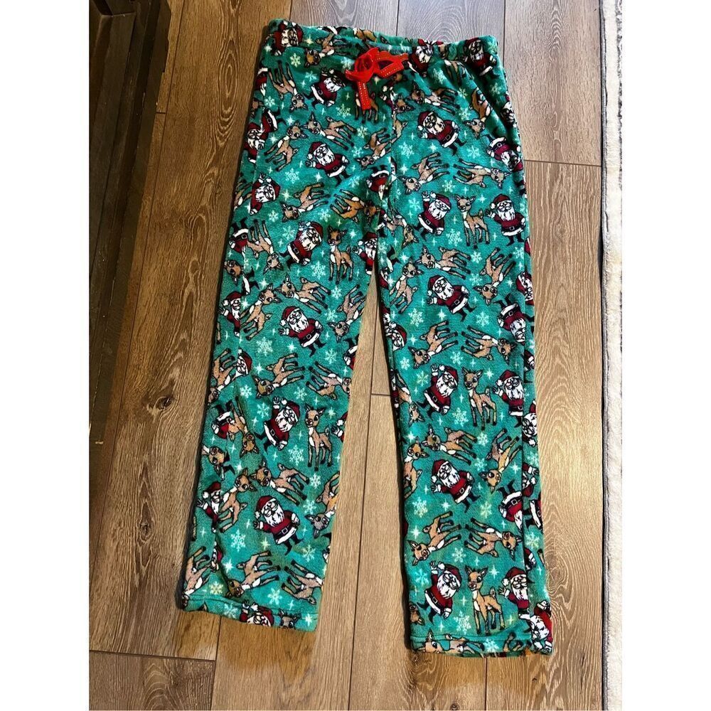 Rudolph Red Nose Reindeer Size XL Fleece Graphic Character Pajama Pants Santa - Picture 2 of 7